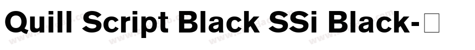 Quill Script Black SSi Black字体转换